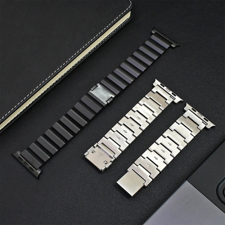 22mm One-Bead Magnetic Buckle Titanium Metal Watch Band(Black) - 22mm Bands by PMc TechLife | Online Shopping South Africa | PMc TechLife | Buy Now Pay Later Mobicred