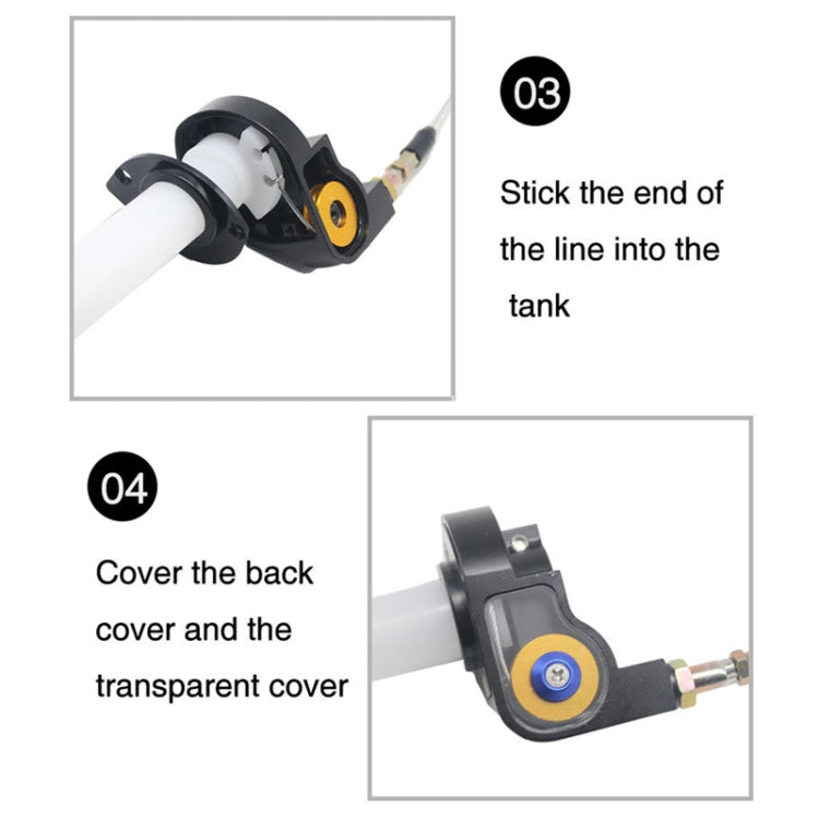 Off-road Motorcycle Modified 22mm Handle Throttle Clamp Hand Grip Big Torque Oil Visual Throttle Accelerator for with Cable(Blue with Silver Throttle Cable) - Grips by PMC TechLife | Online Shopping South Africa | PMC TechLife | Buy Now Pay Later Mobicred