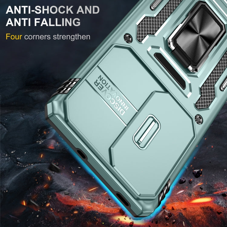 For OPPO Reno10 Global Armor PC + TPU Camera Shield Phone Case(Alpine Green) - OPPO Cases by PMC TechLife | Online Shopping South Africa | PMC TechLife | Buy Now Pay Later Mobicred