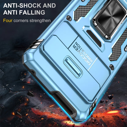 For Google Pixel 9/9 Pro Armor PC + TPU Camera Shield Phone Case(Light Blue) - Google Cases by PMC Jewellery | Online Shopping South Africa | PMC Jewellery | Buy Now Pay Later Mobicred