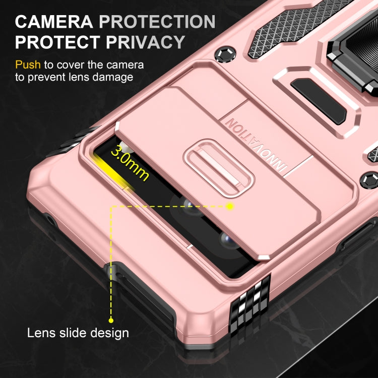 For Google Pixel 9/9 Pro Armor PC + TPU Camera Shield Phone Case(Rose Gold) - Google Cases by PMC Jewellery | Online Shopping South Africa | PMC Jewellery | Buy Now Pay Later Mobicred