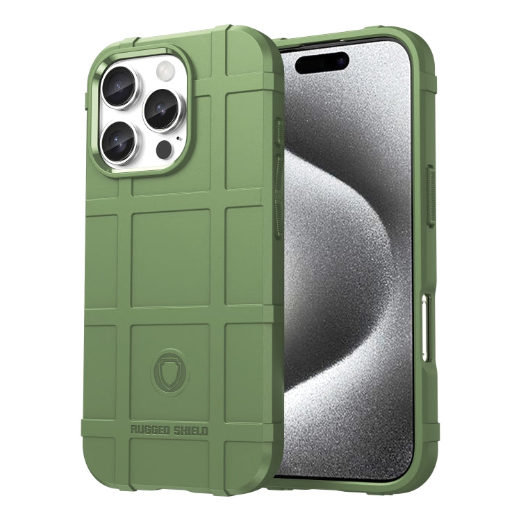 For iPhone 16 Pro Full Coverage Shockproof TPU Phone Case(Green) - iPhone 16 Pro Cases by PMC Jewellery | Online Shopping South Africa | PMC Jewellery | Buy Now Pay Later Mobicred