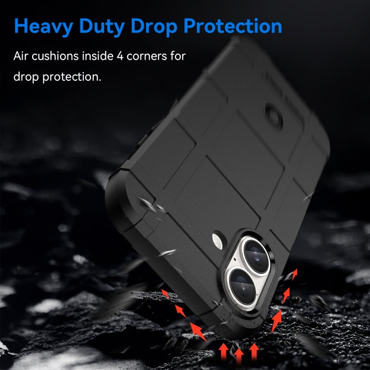 For iPhone 16 Plus Full Coverage Shockproof TPU Phone Case(Black) - iPhone 16 Plus Cases by PMC TechLife | Online Shopping South Africa | PMC TechLife | Buy Now Pay Later Mobicred