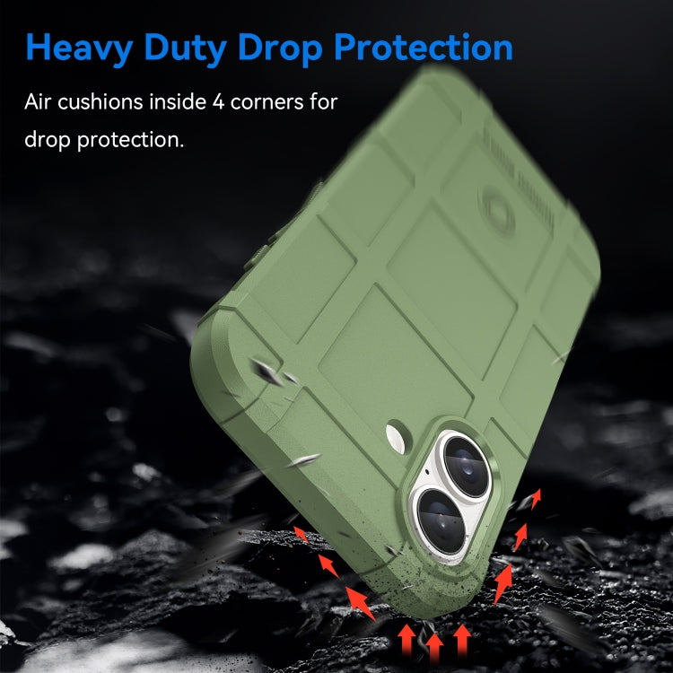 For iPhone 16 Full Coverage Shockproof TPU Phone Case(Green) - iPhone 16 Cases by PMC TechLife | Online Shopping South Africa | PMC TechLife | Buy Now Pay Later Mobicred