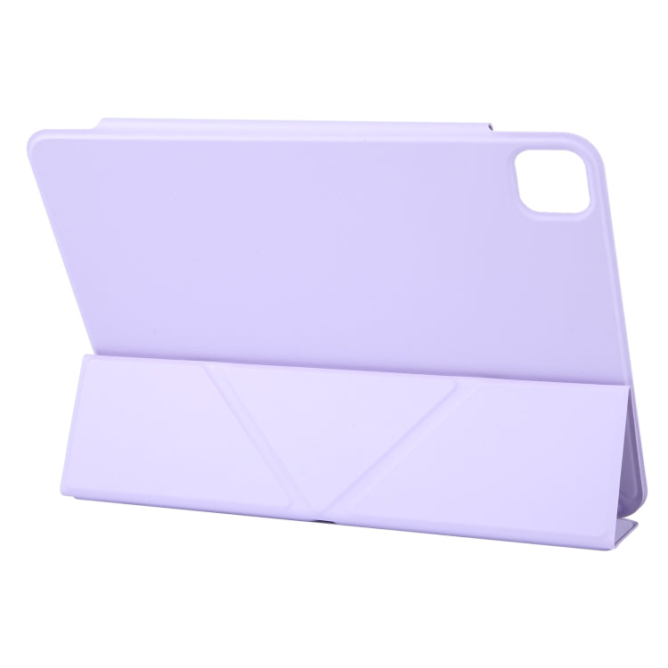 For iPad Pro 13 2024 Y-Shape Double-sided Clip Magnetic Smart Tablet Case(Purple) - iPad Pro 13 2024 Cases by PMC Jewellery | Online Shopping South Africa | PMC Jewellery | Buy Now Pay Later Mobicred