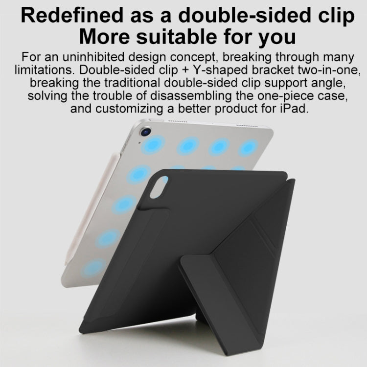 For iPad Pro 11 2024 Y-Shape Double-sided Clip Magnetic Smart Tablet Case(Blue) - iPad Pro 11 2024 Cases by PMC TechLife | Online Shopping South Africa | PMC TechLife | Buy Now Pay Later Mobicred