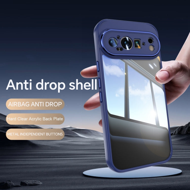 For Google Pixel 9 / 9 Pro Acrylic Hybrid TPU Armor Shockproof Phone Case(Blue) - Google Cases by PMC Jewellery | Online Shopping South Africa | PMC Jewellery | Buy Now Pay Later Mobicred