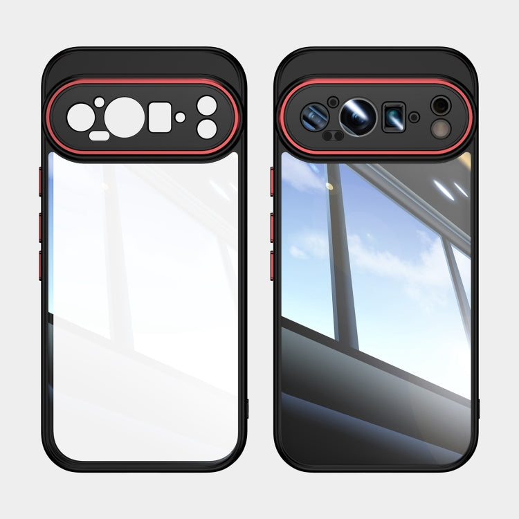 For Google Pixel 9 Pro XL Acrylic Hybrid TPU Armor Shockproof Phone Case(Black Red) - Google Cases by PMC TechLife | Online Shopping South Africa | PMC TechLife | Buy Now Pay Later Mobicred