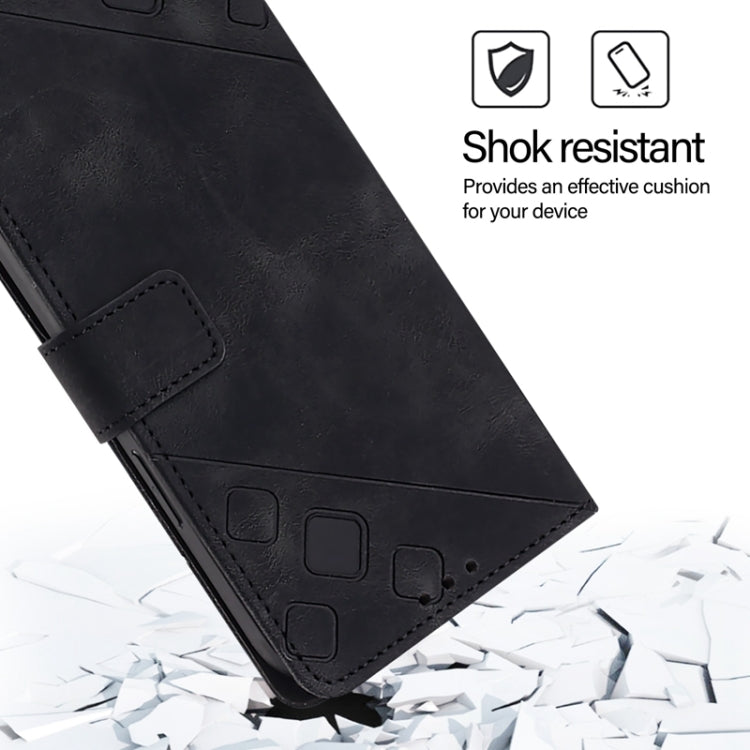 For Tecno Spark Go 2024 / Spark 20C Skin Feel Embossed Leather Phone Case(Black) - Tecno Cases by PMC Jewellery | Online Shopping South Africa | PMC Jewellery | Buy Now Pay Later Mobicred