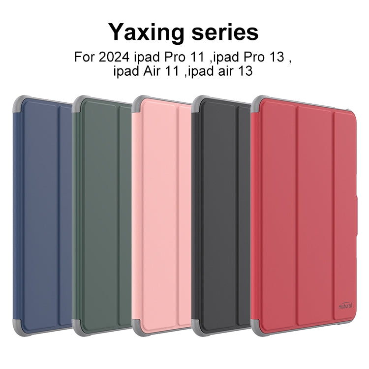 For iPad Pro 13 2024 Mutural PC Hybrid TPU Leather Smart Tablet Case(Black) - iPad Pro 13 2024 Cases by Mutural | Online Shopping South Africa | PMC TechLife | Buy Now Pay Later Mobicred