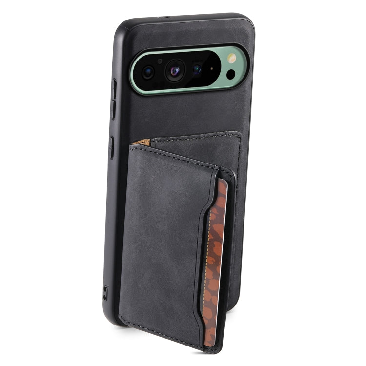 For Google Pixel 9 Denior D13 Retro Texture Leather MagSafe Card Bag Phone Case(Black) - free shipping - PMC TechLife - Order now!
