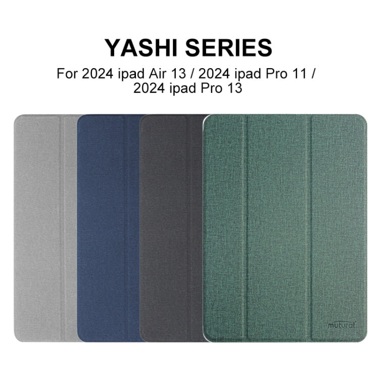 For iPad Air 13 2024 Mutural YASHI Series Tablet Leather Smart Case(Blue) - iPad Air 13 2024 Cases by Mutural | Online Shopping South Africa | PMC Jewellery | Buy Now Pay Later Mobicred