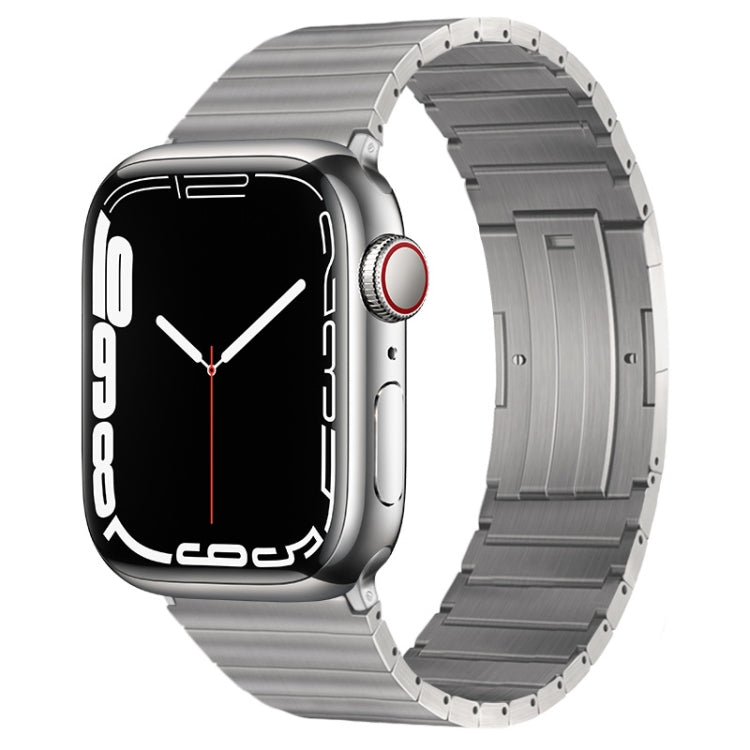 For Apple Watch 38mm PG60 Single Bead Bamboo Joint Titanium Metal Watch Band(Silver) - free shipping - PMC TechLife - Order now!