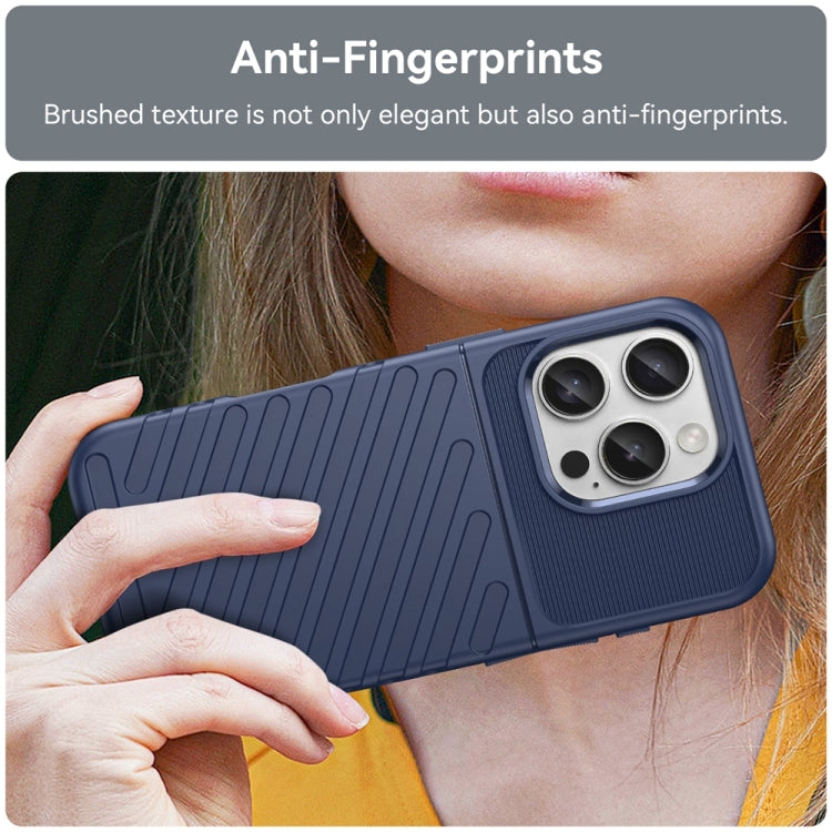 For iPhone 16 Pro Thunderbolt Shockproof Soft TPU Phone Case(Blue) - iPhone 16 Pro Cases by PMC TechLife | Online Shopping South Africa | PMC TechLife | Buy Now Pay Later Mobicred