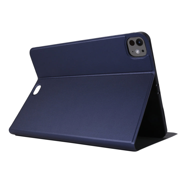 For iPad Pro 13 2024 Stretch Voltage Plain Leather Smart Tablet Case(Dark Blue) - iPad Pro 13 2024 Cases by PMC Jewellery | Online Shopping South Africa | PMC Jewellery | Buy Now Pay Later Mobicred