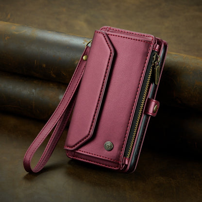 For iPhone 11 CaseMe C36 Card Slots Zipper Wallet RFID Anti-theft Leather Phone Case(Wine Red) - iPhone 11 Cases by CaseMe | Online Shopping South Africa | PMC Jewellery | Buy Now Pay Later Mobicred