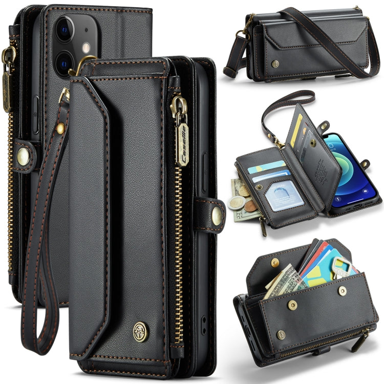 For iPhone 12 mini CaseMe C36 Card Slots Zipper Wallet RFID Anti-theft Leather Phone Case(Black) - iPhone 12 mini Cases by CaseMe | Online Shopping South Africa | PMC Jewellery | Buy Now Pay Later Mobicred