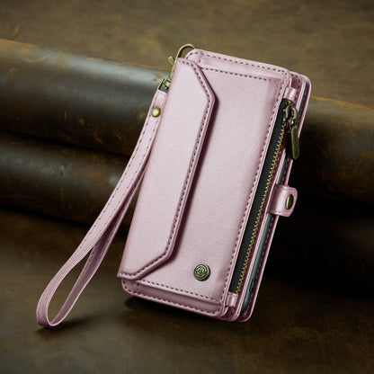 For iPhone 15 Plus CaseMe C36 Card Slots Zipper Wallet RFID Anti-theft Leather Phone Case(Pink) - iPhone 15 Plus Cases by CaseMe | Online Shopping South Africa | PMC Jewellery | Buy Now Pay Later Mobicred