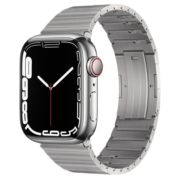 For Apple Watch SE 44mm PG65 Single Bead Bamboo Joint Spring Bars Titanium Metal Watch Band(Silver) - free shipping - PMc TechLife - Order now!