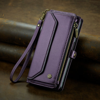 For Samsung Galaxy A12 5G CaseMe C36 Card Slots Zipper Wallet RFID Anti-theft Leather Phone Case(Purple) - Galaxy Phone Cases by CaseMe | Online Shopping South Africa | PMC Jewellery | Buy Now Pay Later Mobicred