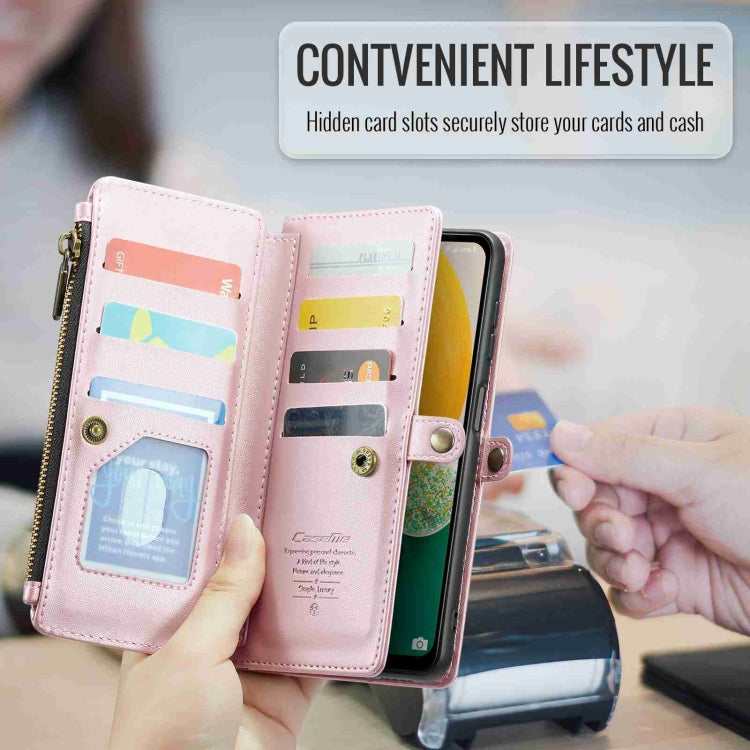 For Samsung Galaxy A13 5G / 4G CaseMe C36 Card Slots Zipper Wallet RFID Anti-theft Leather Phone Case(Pink) - Galaxy Phone Cases by CaseMe | Online Shopping South Africa | PMC Jewellery | Buy Now Pay Later Mobicred