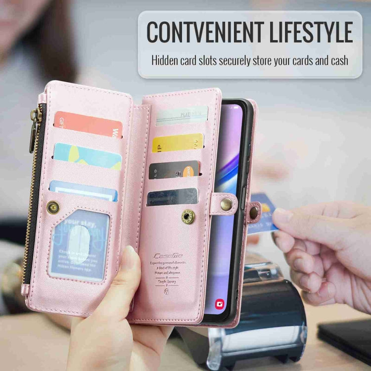 For Samsung Galaxy A15 CaseMe C36 Card Slots Zipper Wallet RFID Anti-theft Leather Phone Case(Pink) - Galaxy Phone Cases by CaseMe | Online Shopping South Africa | PMC Jewellery | Buy Now Pay Later Mobicred