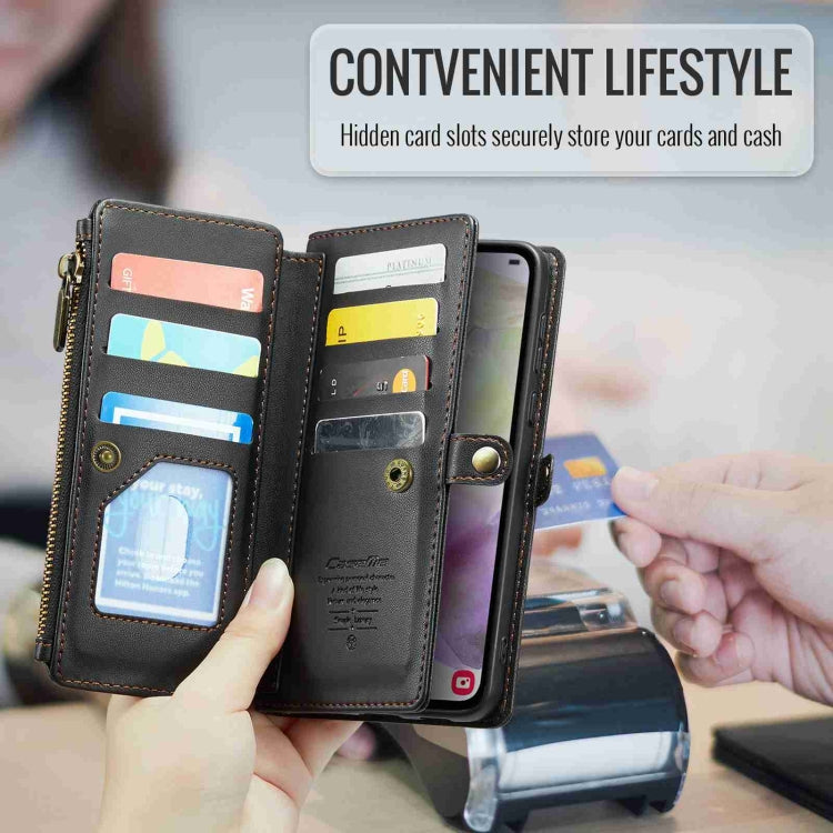 For Samsung Galaxy A35 5G CaseMe C36 Card Slots Zipper Wallet RFID Anti-theft Leather Phone Case(Black) - Galaxy Phone Cases by CaseMe | Online Shopping South Africa | PMC Jewellery | Buy Now Pay Later Mobicred