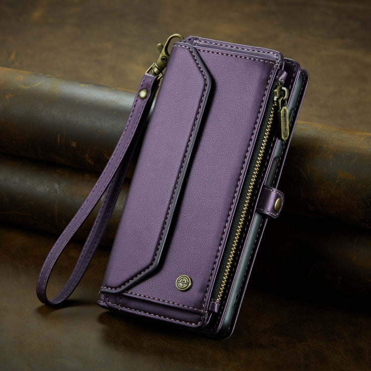 For Samsung Galaxy A51 4G CaseMe C36 Card Slots Zipper Wallet RFID Anti-theft Leather Phone Case(Purple) - Galaxy Phone Cases by CaseMe | Online Shopping South Africa | PMC Jewellery | Buy Now Pay Later Mobicred