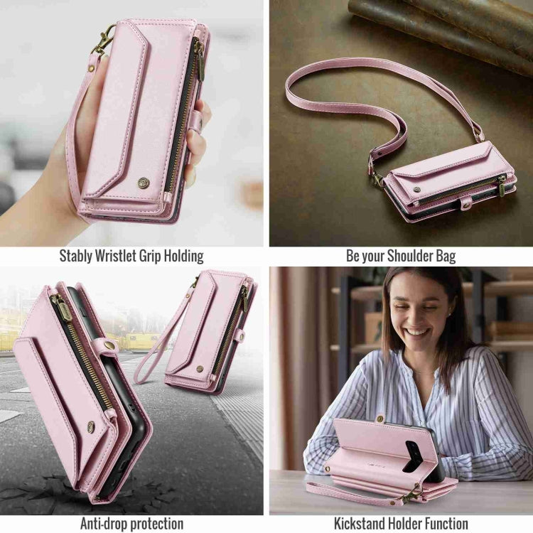 For Samsung Galaxy S10+ CaseMe C36 Card Slots Zipper Wallet RFID Anti-theft Leather Phone Case(Pink) - Galaxy Phone Cases by CaseMe | Online Shopping South Africa | PMC Jewellery | Buy Now Pay Later Mobicred