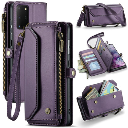 For Samsung Galaxy S20+ CaseMe C36 Card Slots Zipper Wallet RFID Anti-theft Leather Phone Case(Purple) - Galaxy Phone Cases by CaseMe | Online Shopping South Africa | PMC Jewellery | Buy Now Pay Later Mobicred