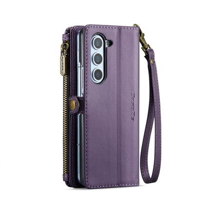 For Samsung Galaxy Z Fold6 5G CaseMe C36 Card Slots Zipper Wallet RFID Anti-theft Leather Phone Case(Purple) - Galaxy Z Fold6 5G Cases by CaseMe | Online Shopping South Africa | PMC Jewellery | Buy Now Pay Later Mobicred