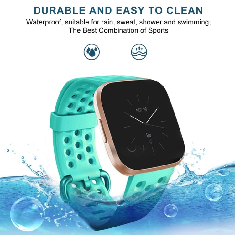 For Fitbit Versa 2 Breathable Silicone Watch Band, Size: Small(Blue) - free shipping - PMc TechLife - Order now!
