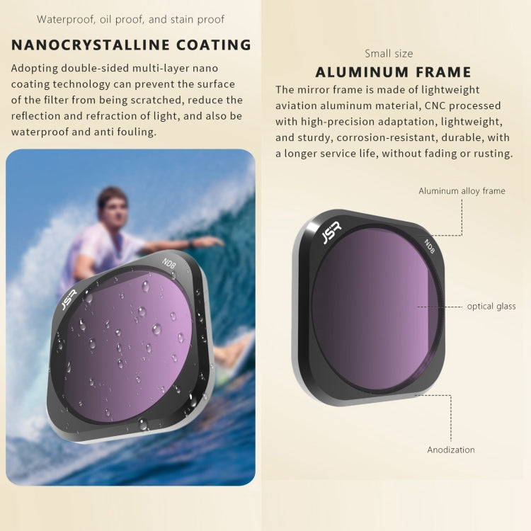 For Insta360 Ace Pro JSR ACE PRO KB Series Camera Lens Filter, Filter:ND64PL - free shipping - PMC TechLife - Order now!