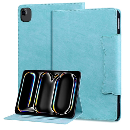 For iPad Air 13 2024 Cat Buckle Leather Smart Tablet Case(Sky Blue) - iPad Air 13 2024 Cases by PMC Jewellery | Online Shopping South Africa | PMC Jewellery | Buy Now Pay Later Mobicred