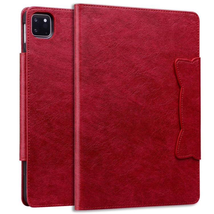 For iPad Pro 11 2024 Cat Buckle Leather Smart Tablet Case(Red) - iPad Pro 11 2024 Cases by PMC Jewellery | Online Shopping South Africa | PMC Jewellery | Buy Now Pay Later Mobicred