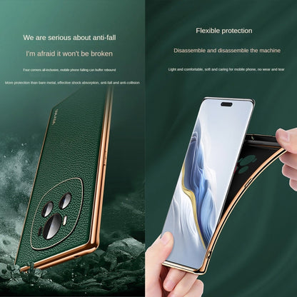 For Honor Magic6 SULADA TPU + Litchi Texture Leather Phone Case(Green) - Honor Cases by SULADA | Online Shopping South Africa | PMC Jewellery | Buy Now Pay Later Mobicred