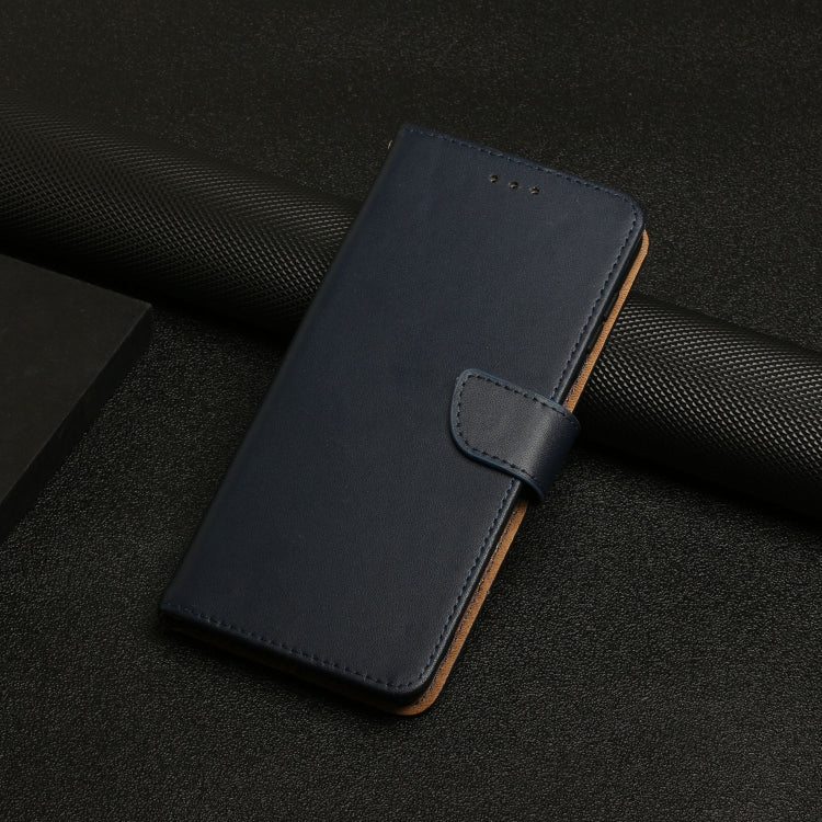 For Sharp Aquos Wish 4 Genuine Leather Fingerprint-proof Flip Phone Case(Blue) - More Brand by PMC TechLife | Online Shopping South Africa | PMC TechLife | Buy Now Pay Later Mobicred