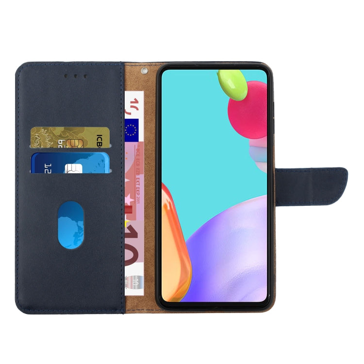 For Sharp Aquos Wish 4 Genuine Leather Fingerprint-proof Flip Phone Case(Blue) - More Brand by PMC TechLife | Online Shopping South Africa | PMC TechLife | Buy Now Pay Later Mobicred