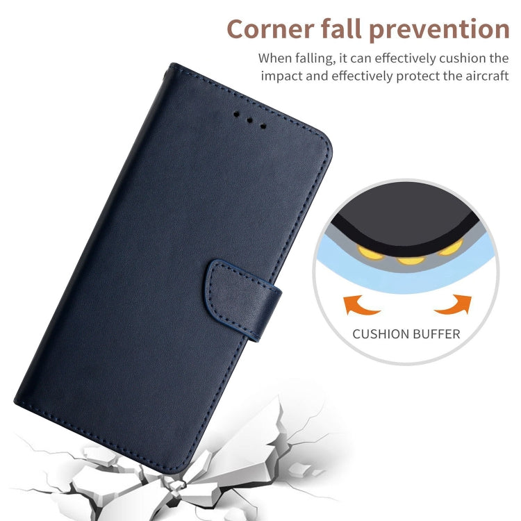 For Sharp Aquos Wish 4 Genuine Leather Fingerprint-proof Flip Phone Case(Blue) - More Brand by PMC TechLife | Online Shopping South Africa | PMC TechLife | Buy Now Pay Later Mobicred