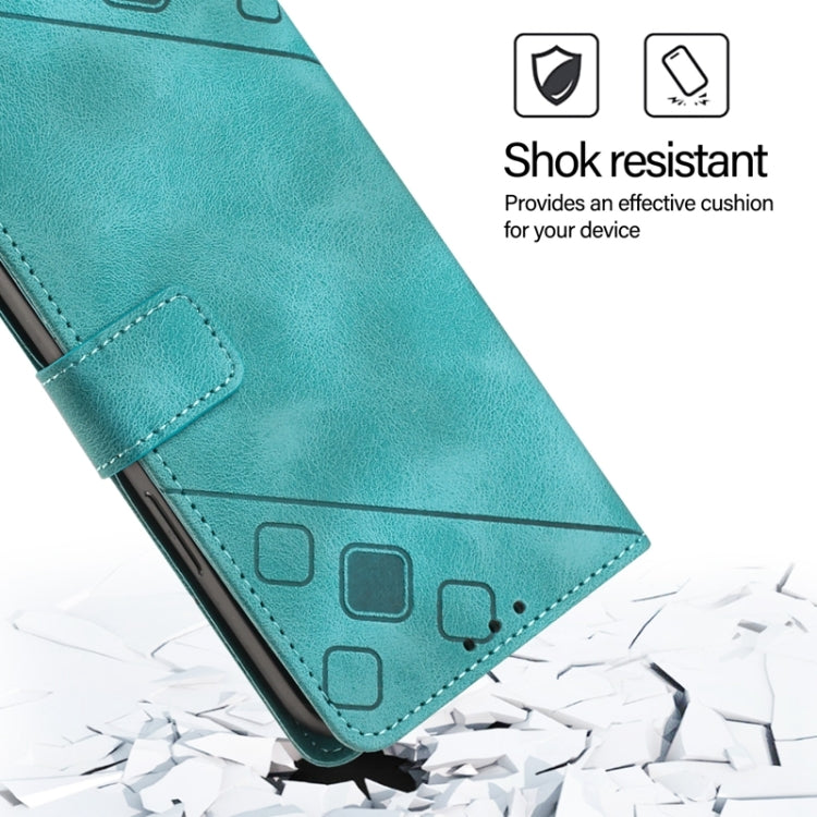 For Blackview A53 Skin Feel Embossed Leather Phone Case(Green) - More Brand by PMC TechLife | Online Shopping South Africa | PMC TechLife | Buy Now Pay Later Mobicred