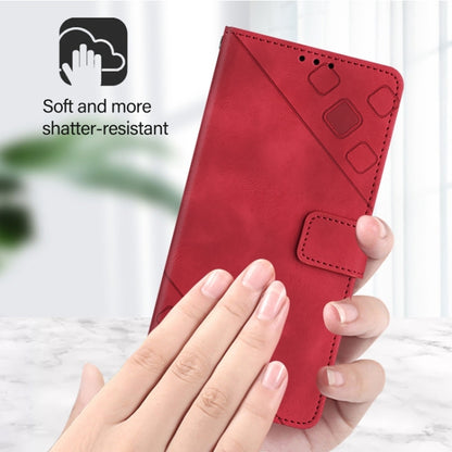 For Blackview Shark 8 Skin Feel Embossed Leather Phone Case(Red) - More Brand by PMC Jewellery | Online Shopping South Africa | PMC Jewellery | Buy Now Pay Later Mobicred