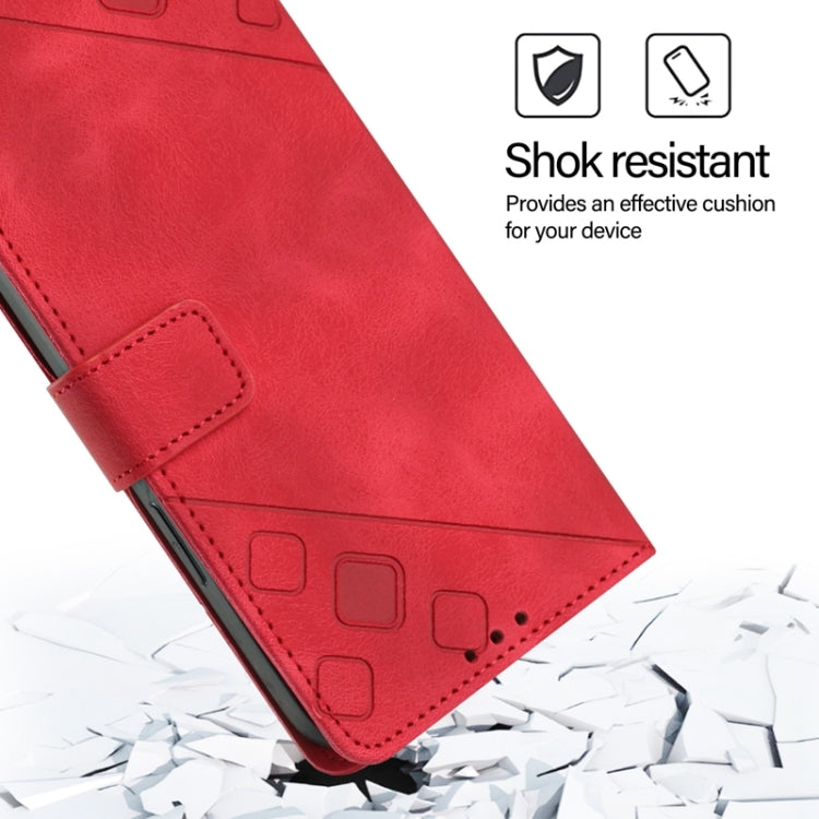 For Ulefone Note 14 Skin Feel Embossed Leather Phone Case(Red) - Ulefone Cases by PMC Jewellery | Online Shopping South Africa | PMC Jewellery | Buy Now Pay Later Mobicred