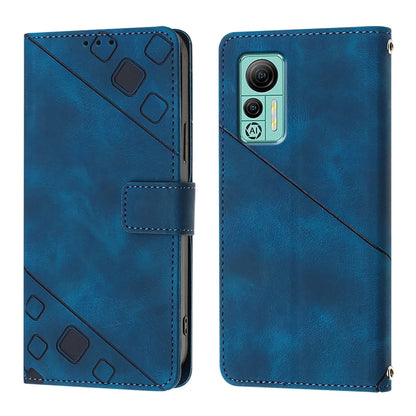 For Ulefone Note 14 Skin Feel Embossed Leather Phone Case(Blue) - Ulefone Cases by PMC Jewellery | Online Shopping South Africa | PMC Jewellery | Buy Now Pay Later Mobicred