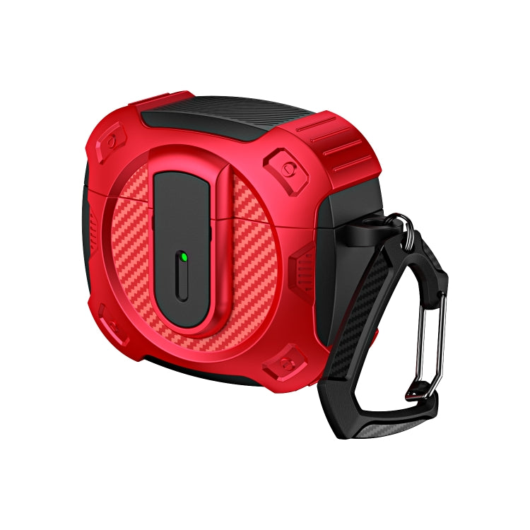 For AirPods 3 Lock Shockproof Bluetooth Earphone Protective Case(Black Red) - For AirPods 3 by PMC Jewellery | Online Shopping South Africa | PMC Jewellery | Buy Now Pay Later Mobicred