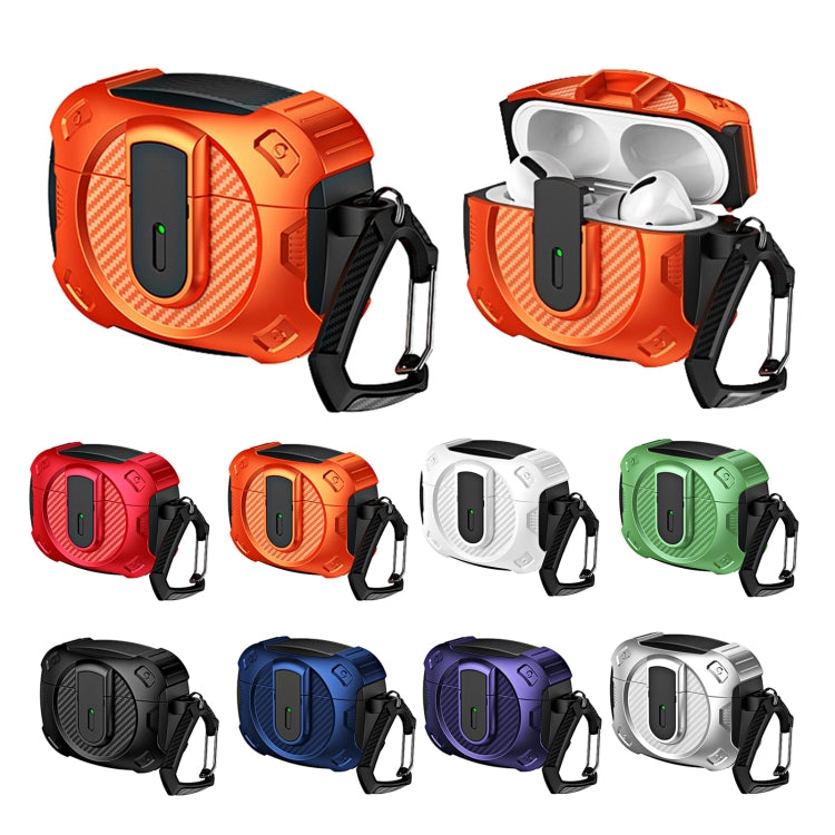For AirPods 4 Lock Shockproof Bluetooth Earphone Protective Case(Black White) - free shipping - PMC Jewellery - Order now!