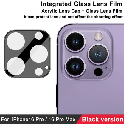 For iPhone 16 Pro / 16 Pro Max imak High Definition Integrated Glass Lens Film Black Version - iPhone 16 Pro Tempered Glass by imak | Online Shopping South Africa | PMC Jewellery | Buy Now Pay Later Mobicred