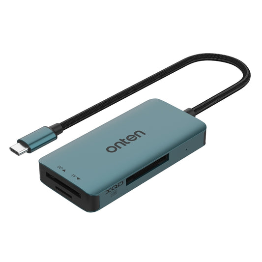 Onten C13 3 in 1 USB-C / Type-C to XQD & SD & TF Card Reader(Pine Green) - Card Reader by Onten | Online Shopping South Africa | PMC Jewellery | Buy Now Pay Later Mobicred