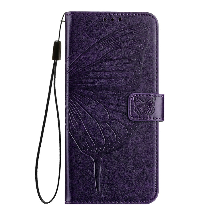 For Blackview Color 8 Embossed Butterfly Leather Phone Case(Dark Purple) - More Brand by PMC TechLife | Online Shopping South Africa | PMC TechLife | Buy Now Pay Later Mobicred
