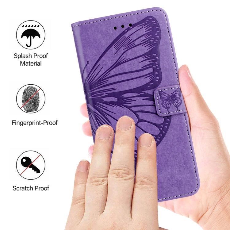 For Ulefone Note 14 Embossed Butterfly Leather Phone Case(Purple) - Ulefone Cases by PMC Jewellery | Online Shopping South Africa | PMC Jewellery | Buy Now Pay Later Mobicred