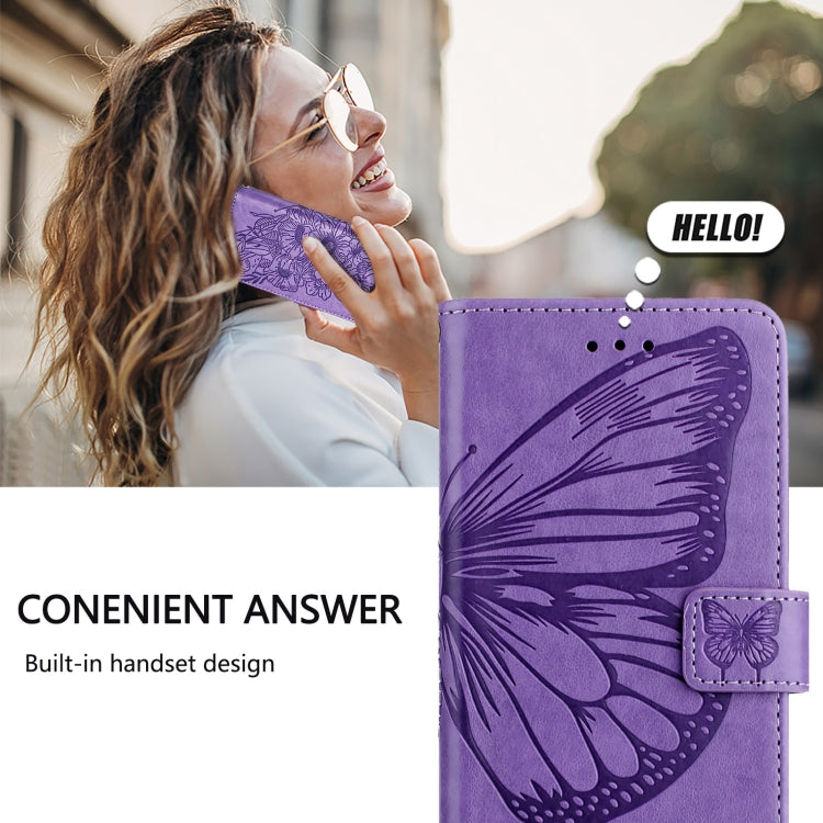 For Ulefone Note 14 Embossed Butterfly Leather Phone Case(Purple) - Ulefone Cases by PMC Jewellery | Online Shopping South Africa | PMC Jewellery | Buy Now Pay Later Mobicred